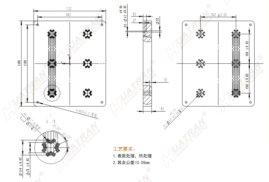 PW6D1300*1100 六分量測力平臺